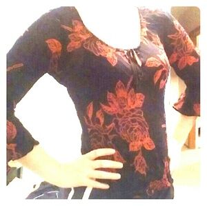 Sheer black flowy top